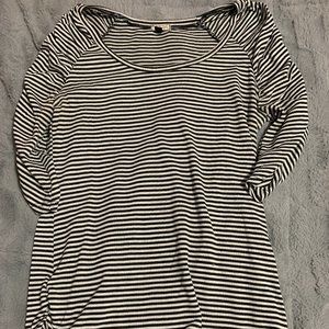 Striped 3-Quarter Sleeve Shirt